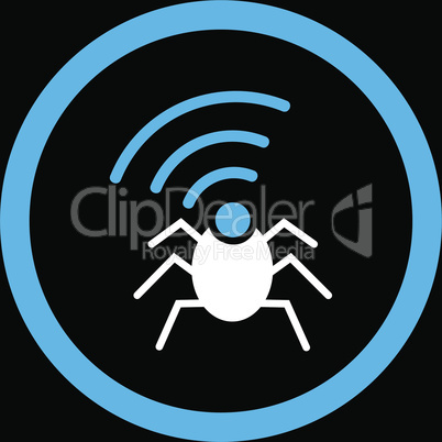 bg-Black Bicolor Blue-White--radio spy bug.eps