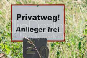 Schild Privateigentum