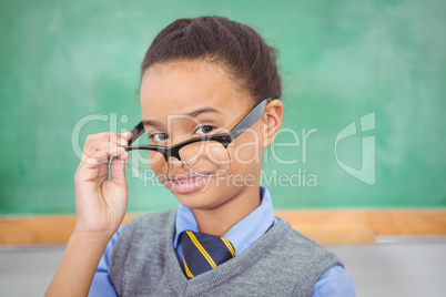 Smart student looking at the camera