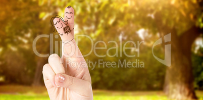 Composite image of fingers posed as students