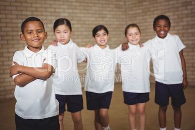 Students looking at the camera