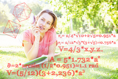 Composite image of math problems