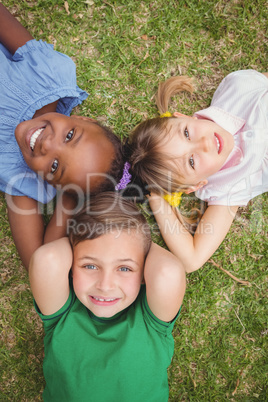 Smiling students looking at the camera