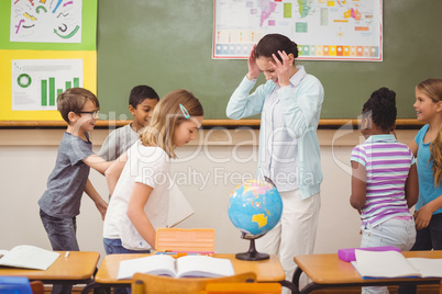 Pupils running wild in classroom