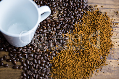 Coffee on a table with cup