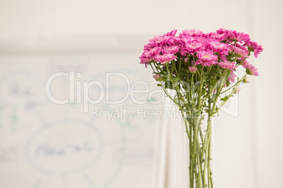 Fresh flowers in a meeting room