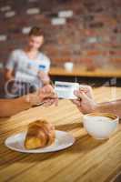 Man paying with his credit card