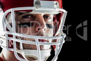 American football player looking at camera