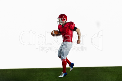 American football player playing football