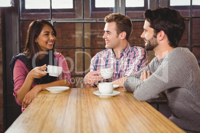 Group of friends enjoying a breakfast