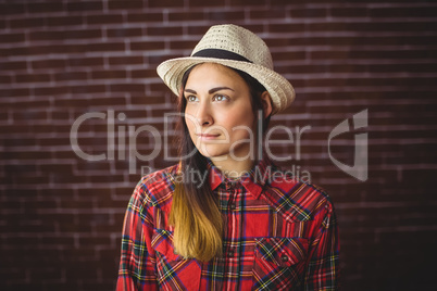 Beautiful hipster in check shirt