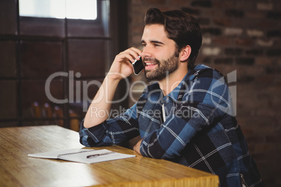 Young man on the phone