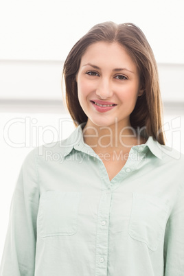 Pretty casual businesswoman smiling