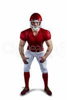 American football player looking at camera