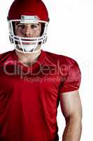 American football player looking at camera