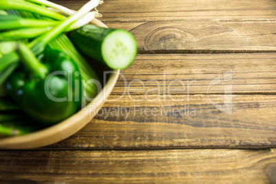 Green vegetables in bowl