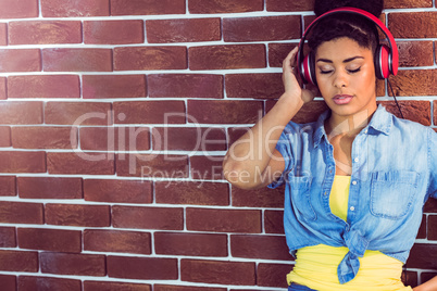 Pretty young woman with headphones