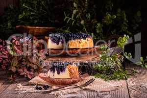 Cheesecake blueberries