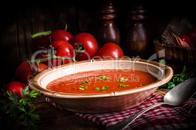 Rustic tomato soup