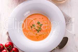 Rustic tomato soup