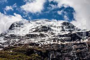 Snowy mountain.