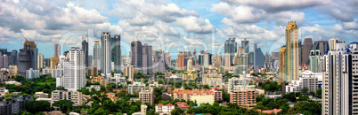 Bangkok skyline panorama