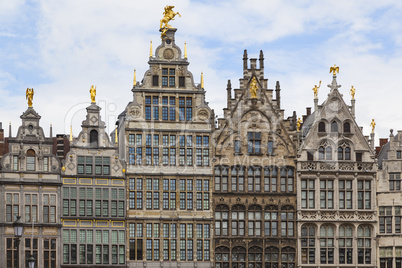 Fassaden am Grote Markt in Antwerpen, Belgien