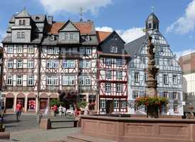 Marktplatz und Rathaus in Butzbach