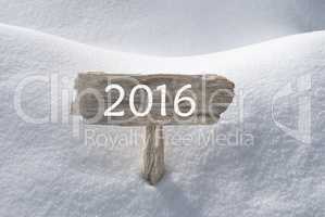 Christmas Sign With Snow And Text 2016