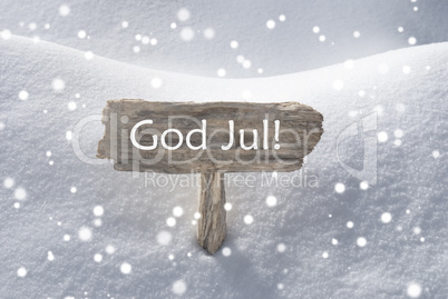 Sign Snowflakes God Jul Mean Merry Christmas