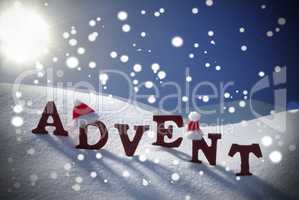 Advent Mean Christmas Time Snowflake Santa Hat Sky
