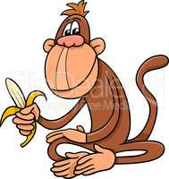 monkey with banana cartoon