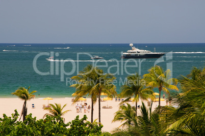 Yacht vor Anker in Fort Lauderdale