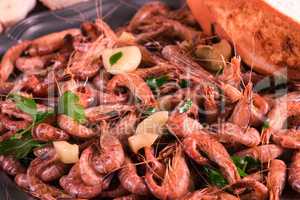 North Sea shrimps with garlic