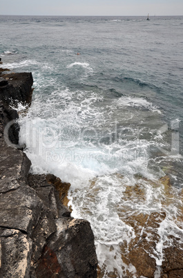 Küste am Kap Kameniak, Istrien, Kroatien