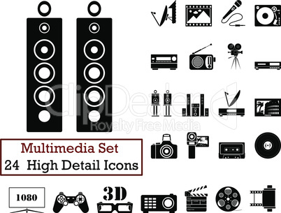 24 Multimedia Icons