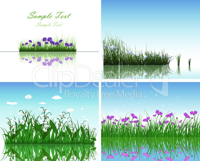 4 Grass on Water backgrounds