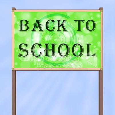 Advertising sign "Back to School"