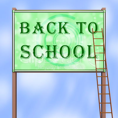 Advertising sign "Back to School"