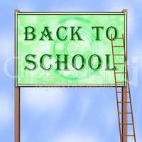 Advertising sign "Back to School"