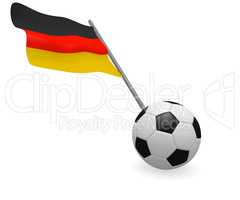 Soccer ball with the flag of Germany