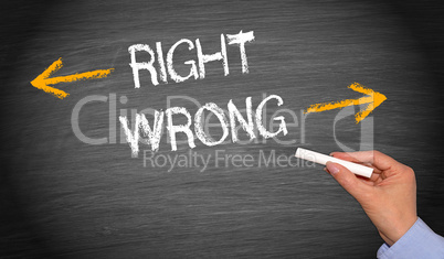 Right or wrong - evaluation concept