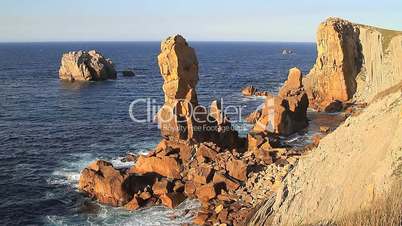 rocks in the sea,two