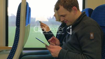 Friends with Gadgets on Train