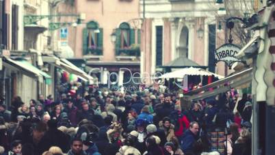 Crowded Venetian street