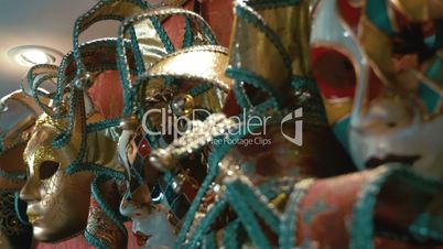 Bright colorful Venetian masks