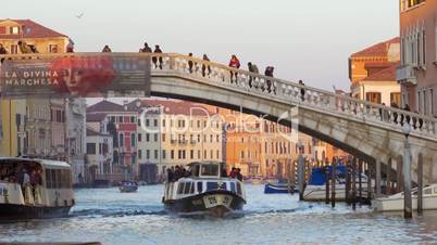 Grand Canal and Scalzi Bridge in Venice, Italy