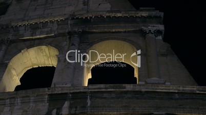 Night Coliseum. Ancient Roman landmark