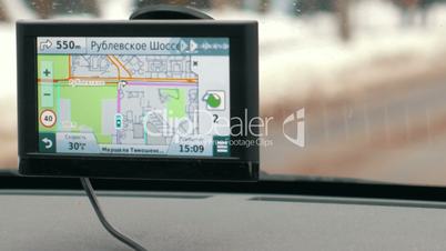 Traveling in Moscow with GPS device