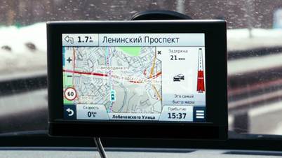 Driving in Moscow with GPS navigation